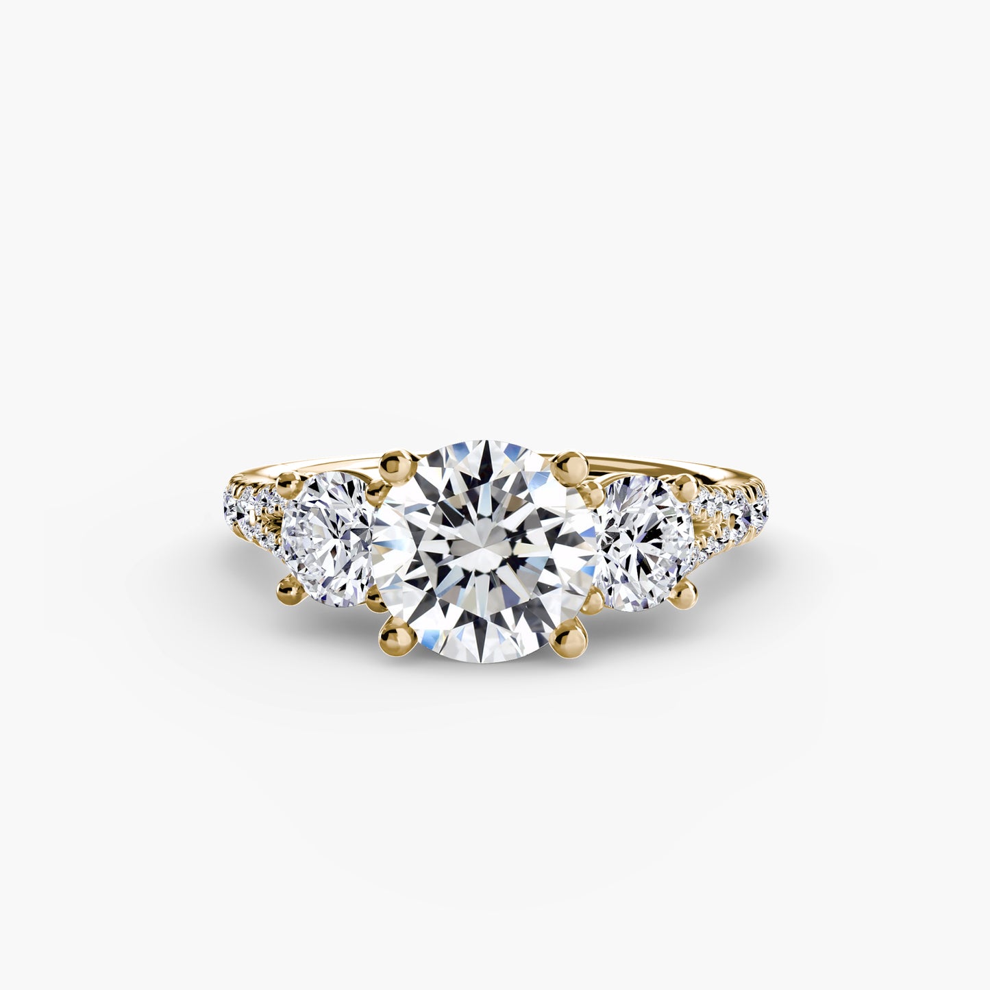 natural round diamond 0.77ct band side angle