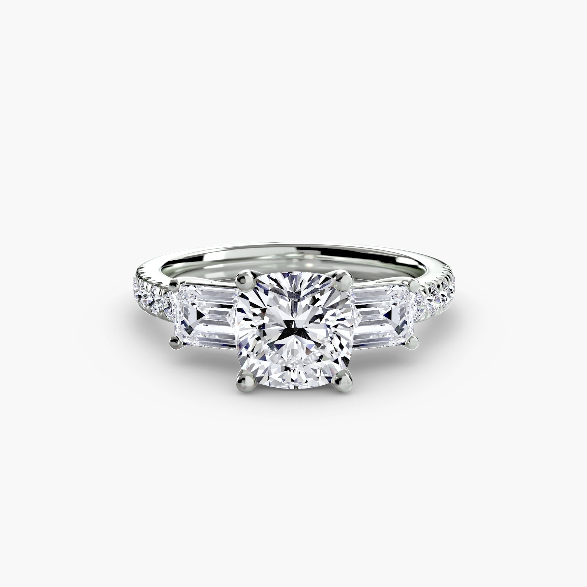 natural round diamond 0.89ct band on white background