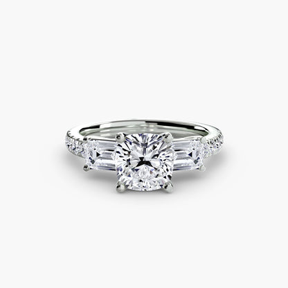 natural round diamond 0.89ct band top view