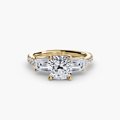 natural round diamond 0.89ct band back view