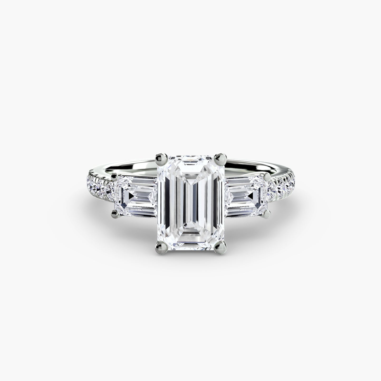 natural round diamond 0.89ct band with diamond accents