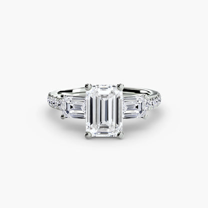 natural round diamond 0.89ct band with diamond accents