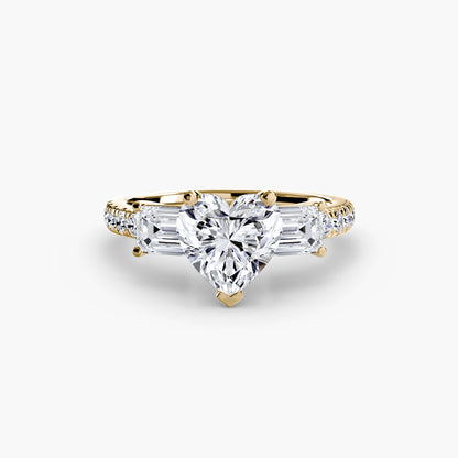 natural round diamond 0.89ct band profile view