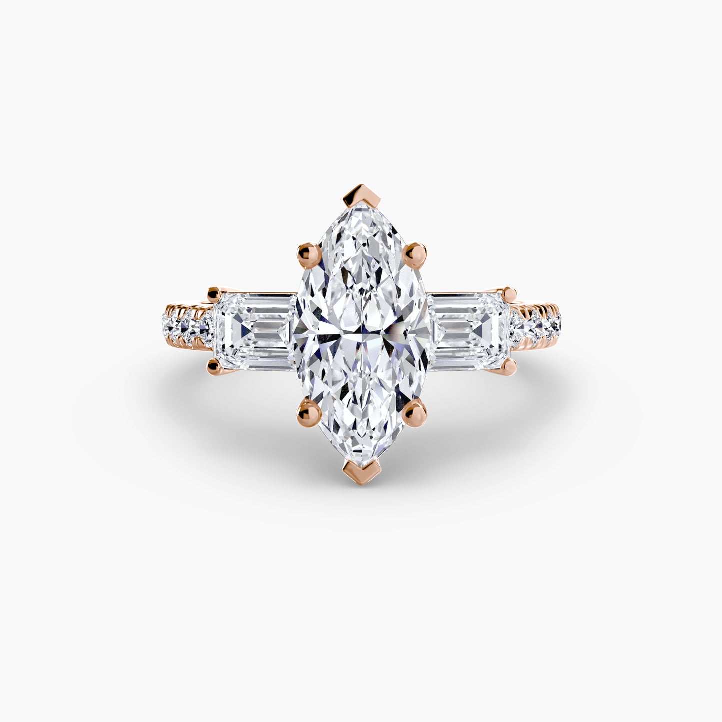 natural round diamond 0.89ct band side angle