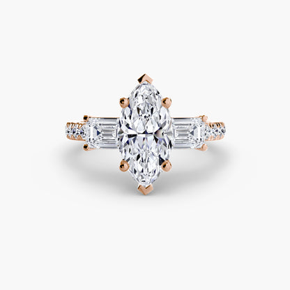 natural round diamond 0.89ct band side angle