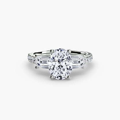 natural round diamond 0.89ct band with diamond accents