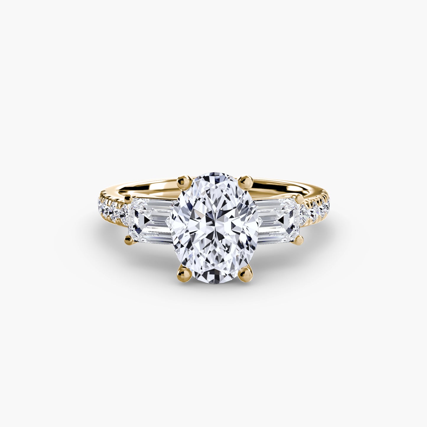 natural round diamond 0.89ct band front view