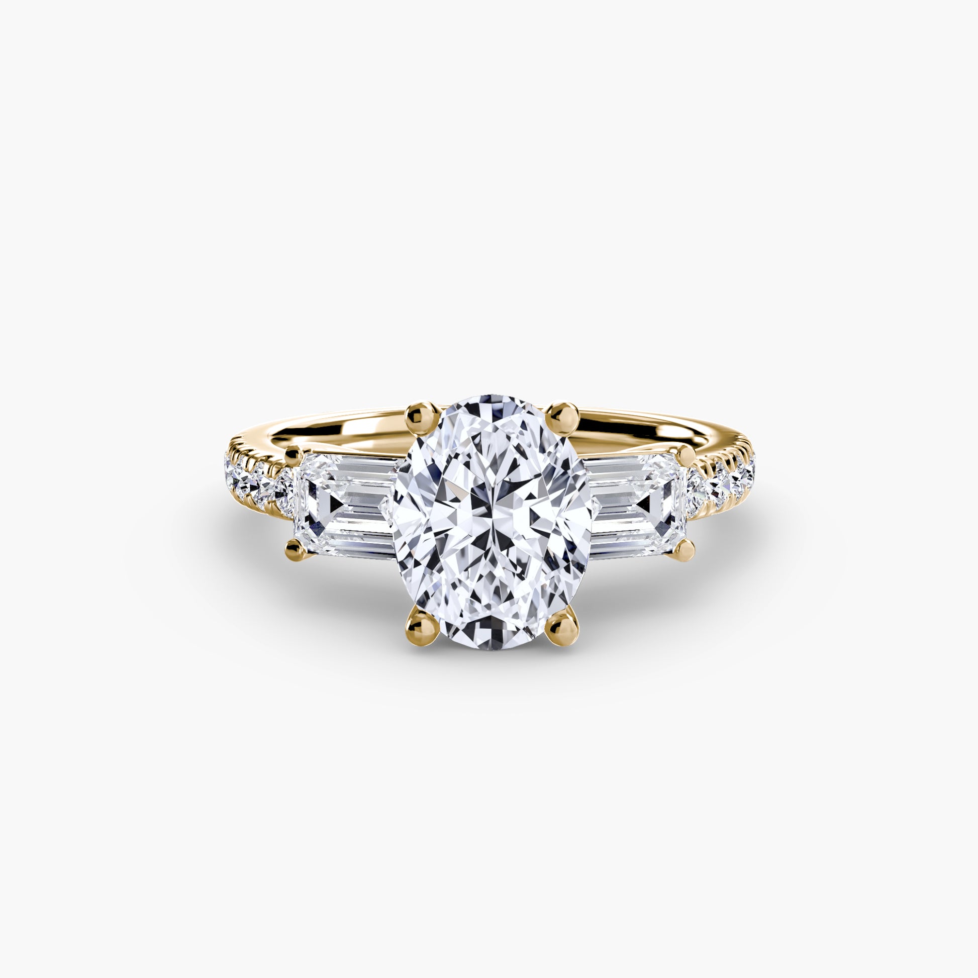 natural round diamond 0.89ct band front view