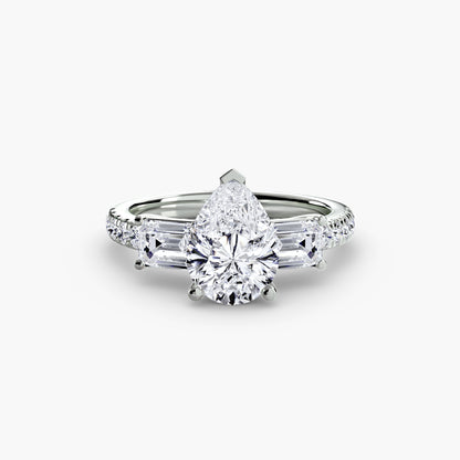 natural round diamond 0.89ct band with diamond accents