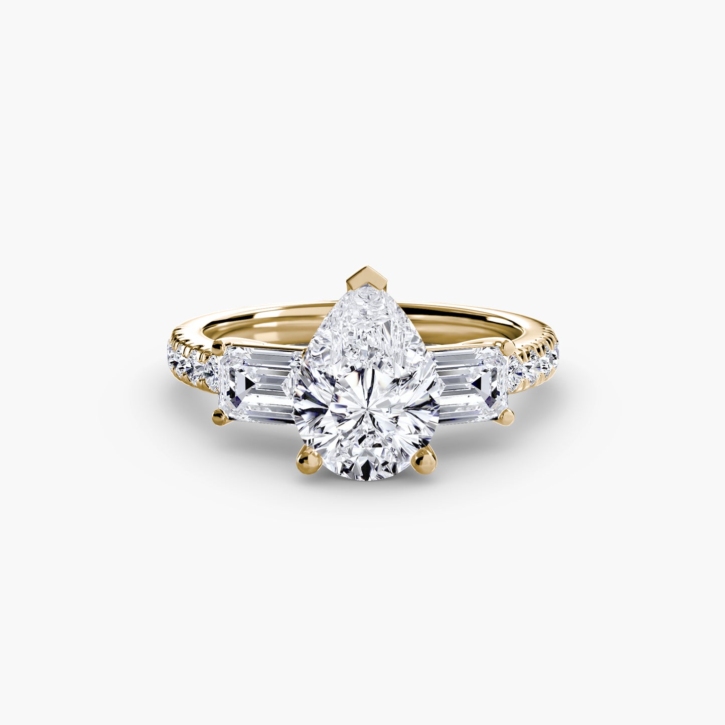 natural round diamond 0.89ct band front view