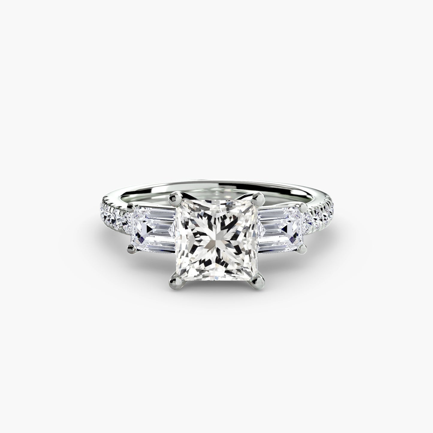 natural round diamond 0.89ct band close up detail