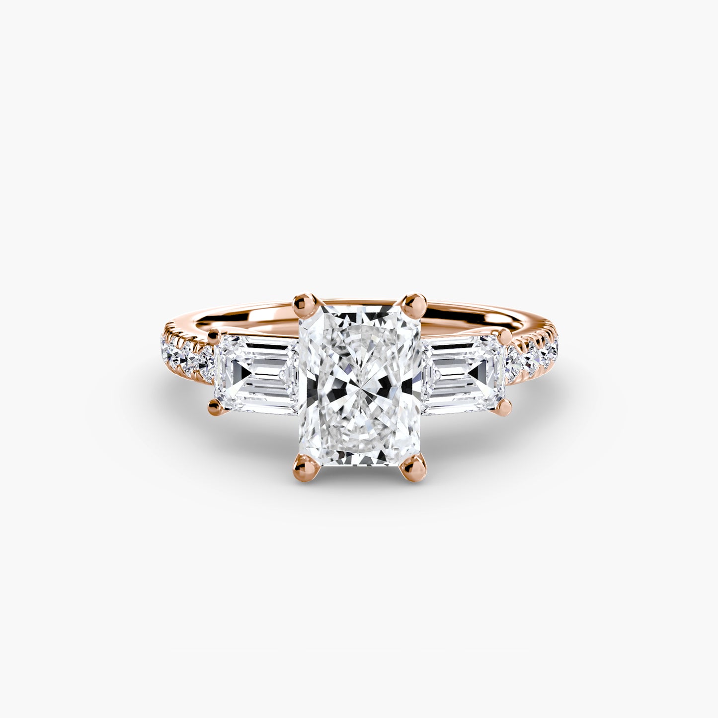 natural round diamond 0.89ct band front view