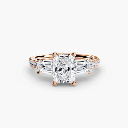 natural round diamond 0.89ct band front view