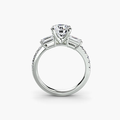 natural round diamond 0.89ct band side angle