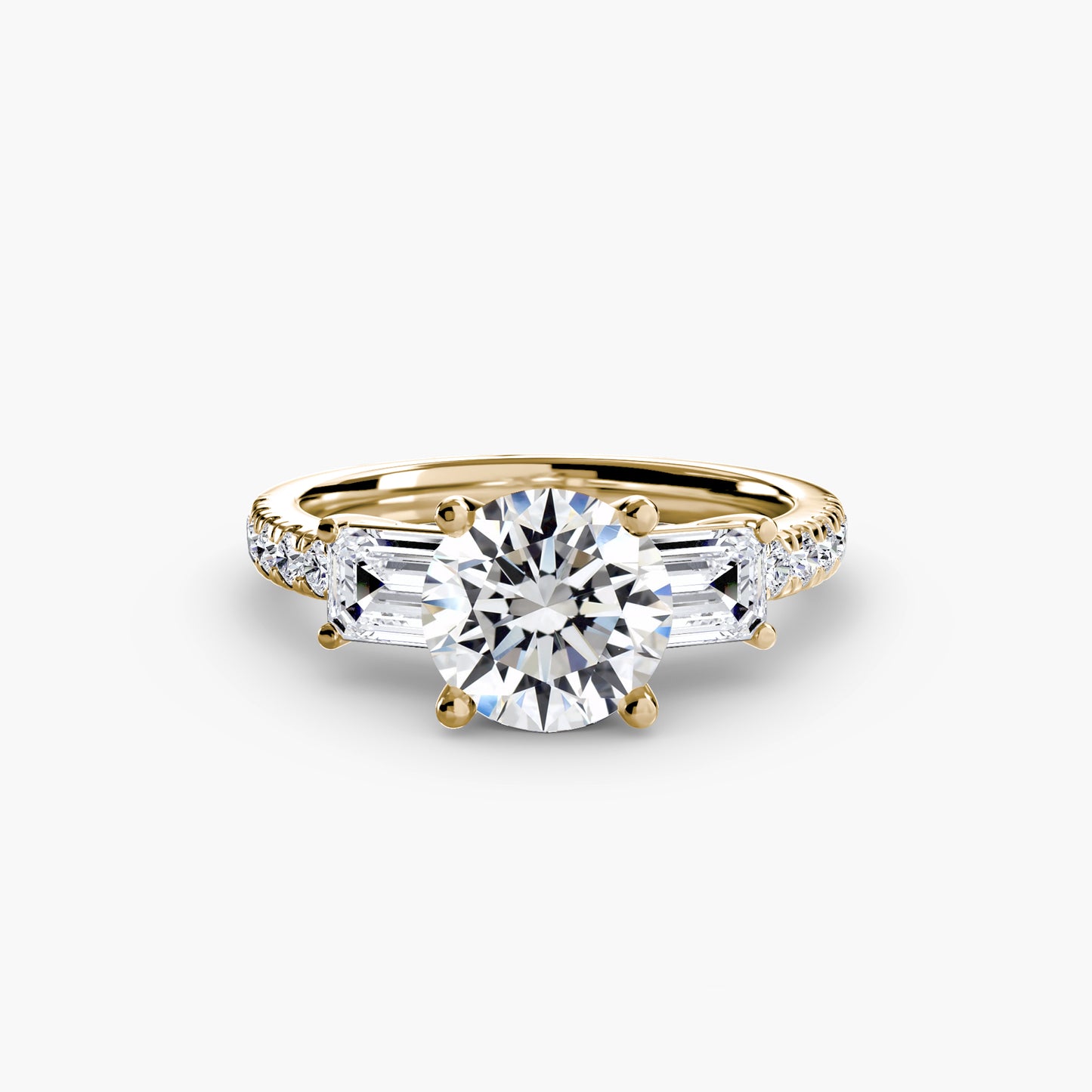 natural round diamond 0.89ct band macro detail