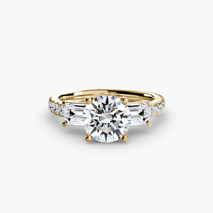 natural round diamond 0.89ct band back view