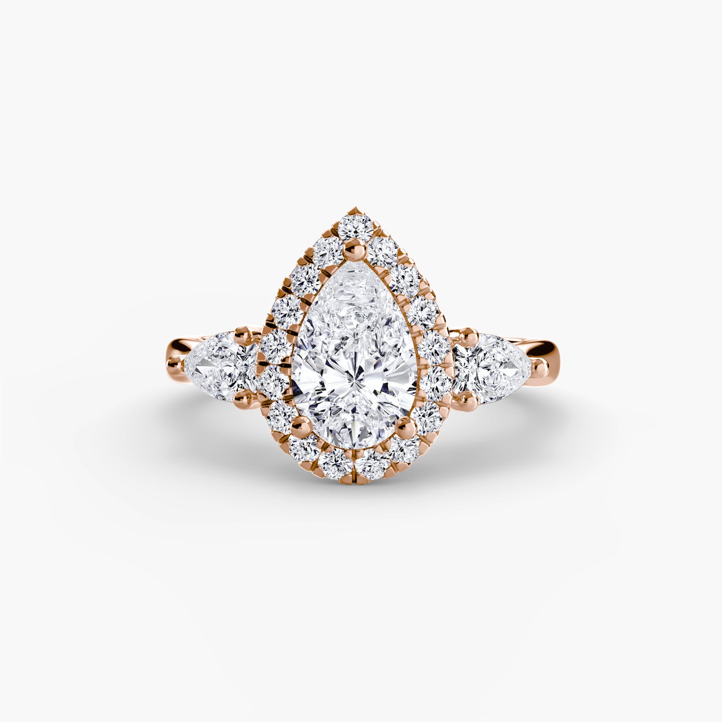 natural round diamond 0.52ct ring with diamond accents