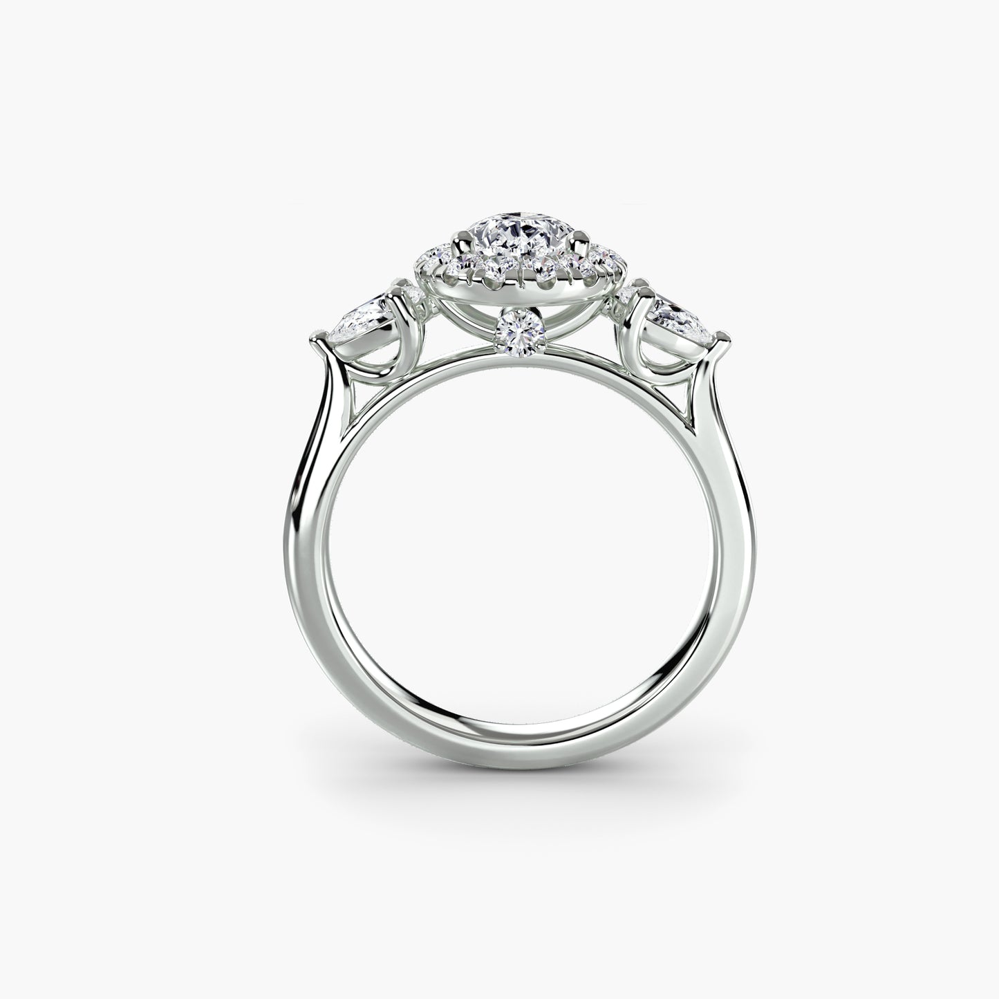 natural round diamond 0.52ct ring side angle