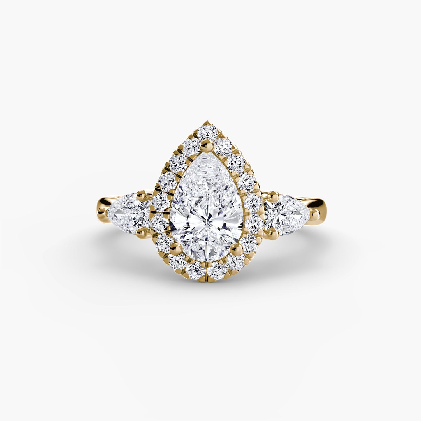 natural round diamond 0.52ct ring close up detail
