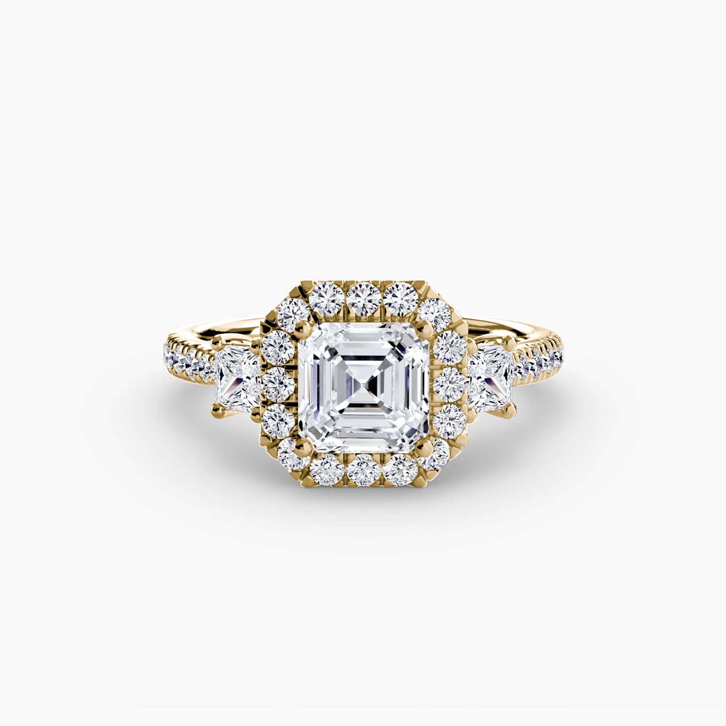natural round diamond 0.69ct ring band detail