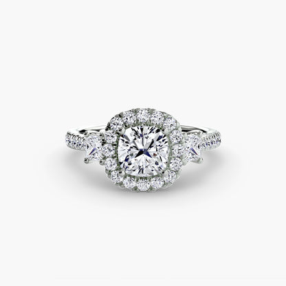 natural round diamond 0.69ct ring top view