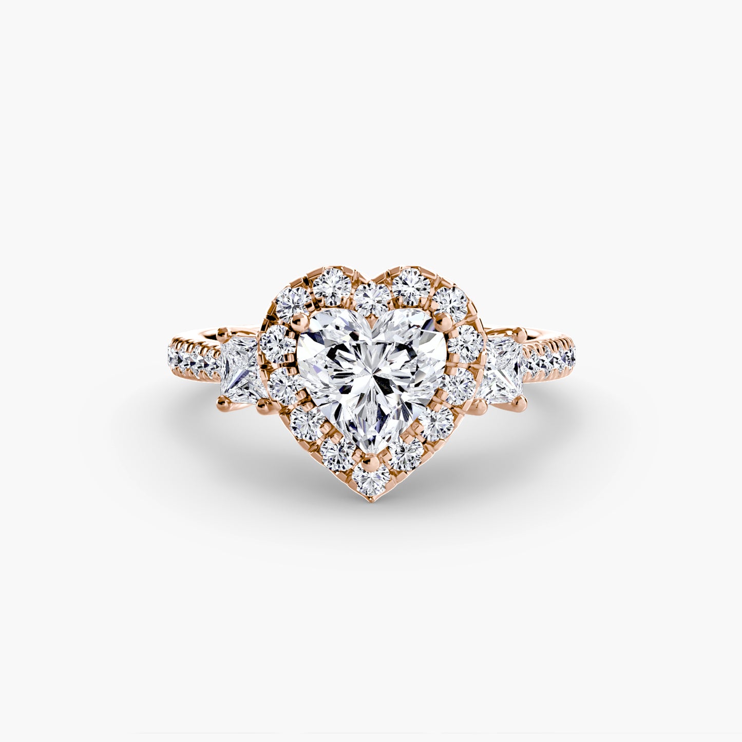natural round diamond 0.69ct ring side angle