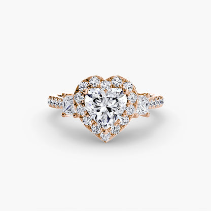 natural round diamond 0.69ct ring top view