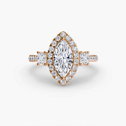 natural round diamond 0.69ct ring close up detail