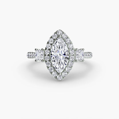 natural round diamond 0.69ct ring close up detail