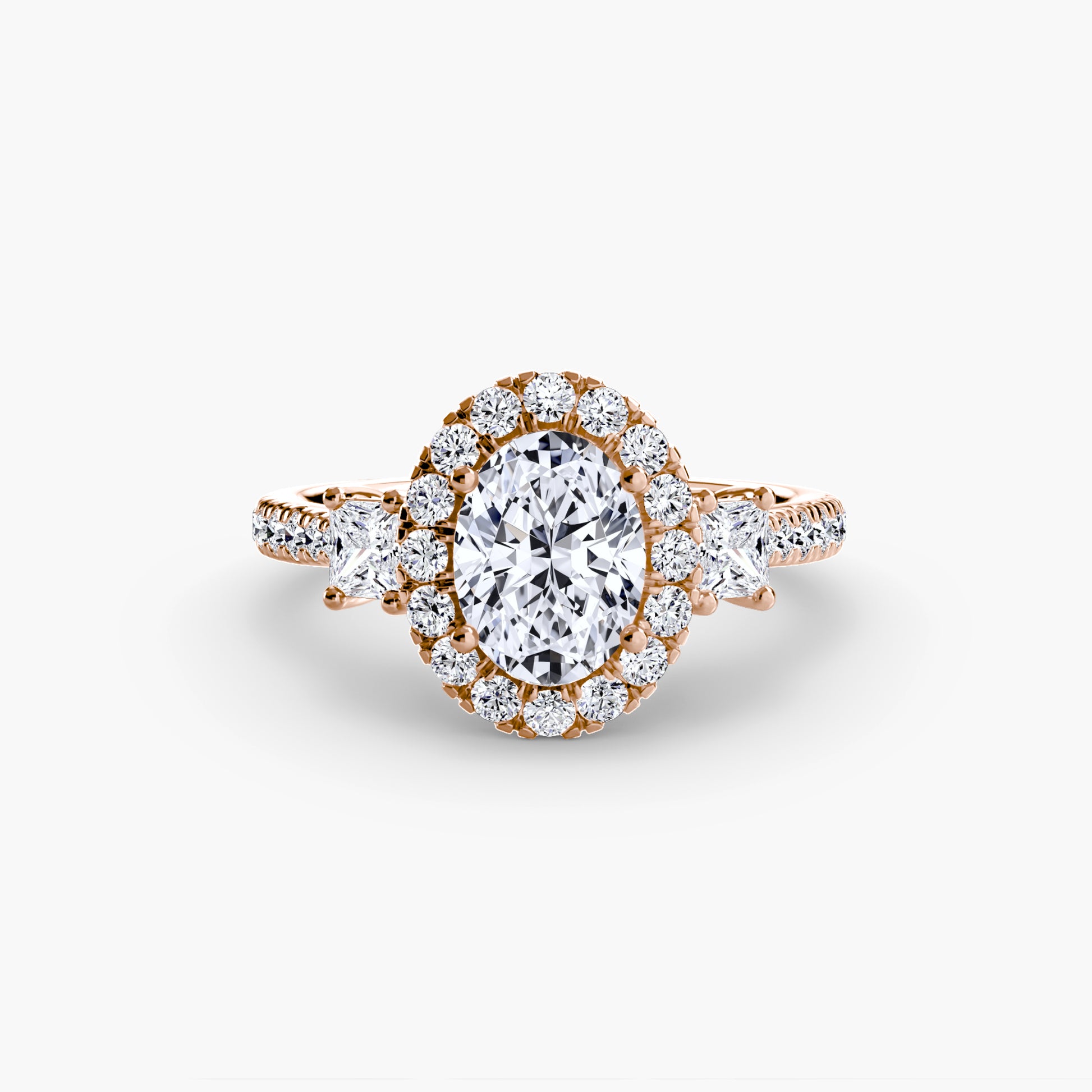 natural round diamond 0.69ct ring back view