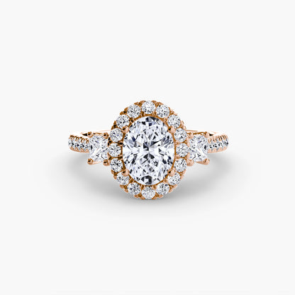 natural round diamond 0.69ct ring back view