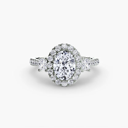 natural round diamond 0.69ct ring profile view