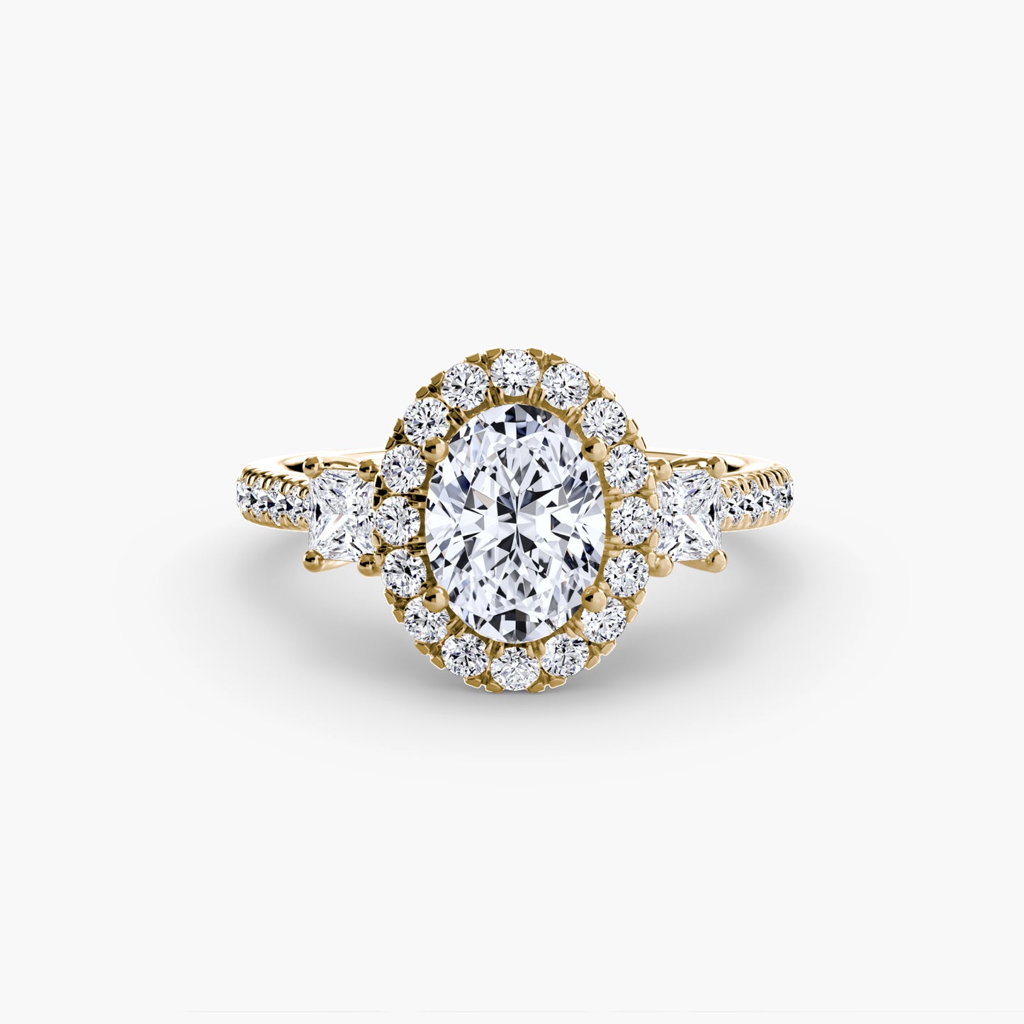 natural round diamond 0.69ct ring front view