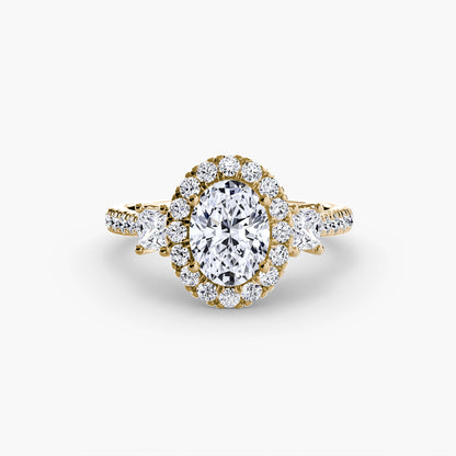 natural round diamond 0.69ct ring front view