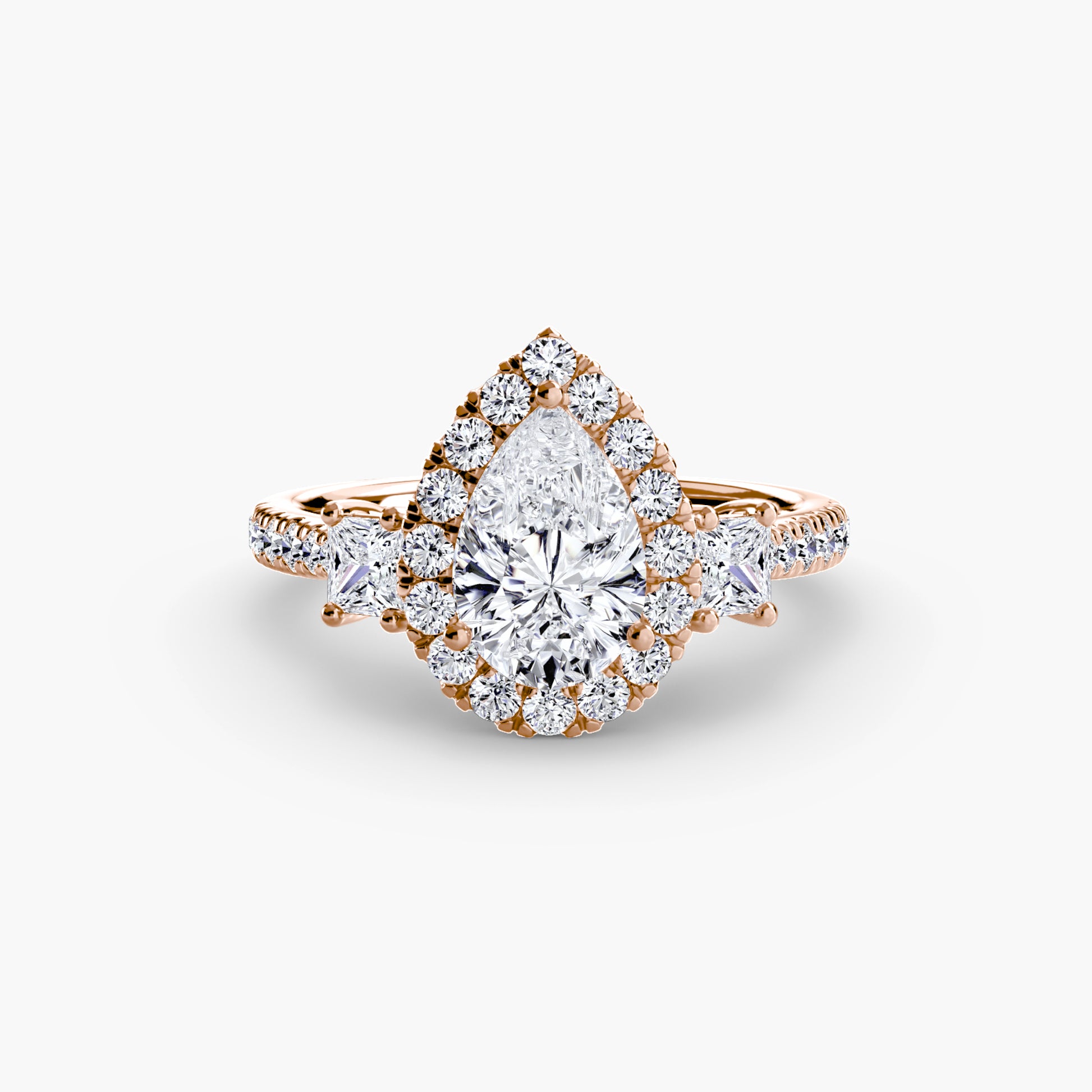 natural round diamond 0.69ct ring side angle