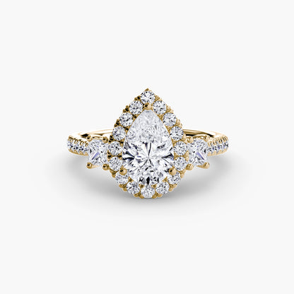 natural round diamond 0.69ct ring side angle