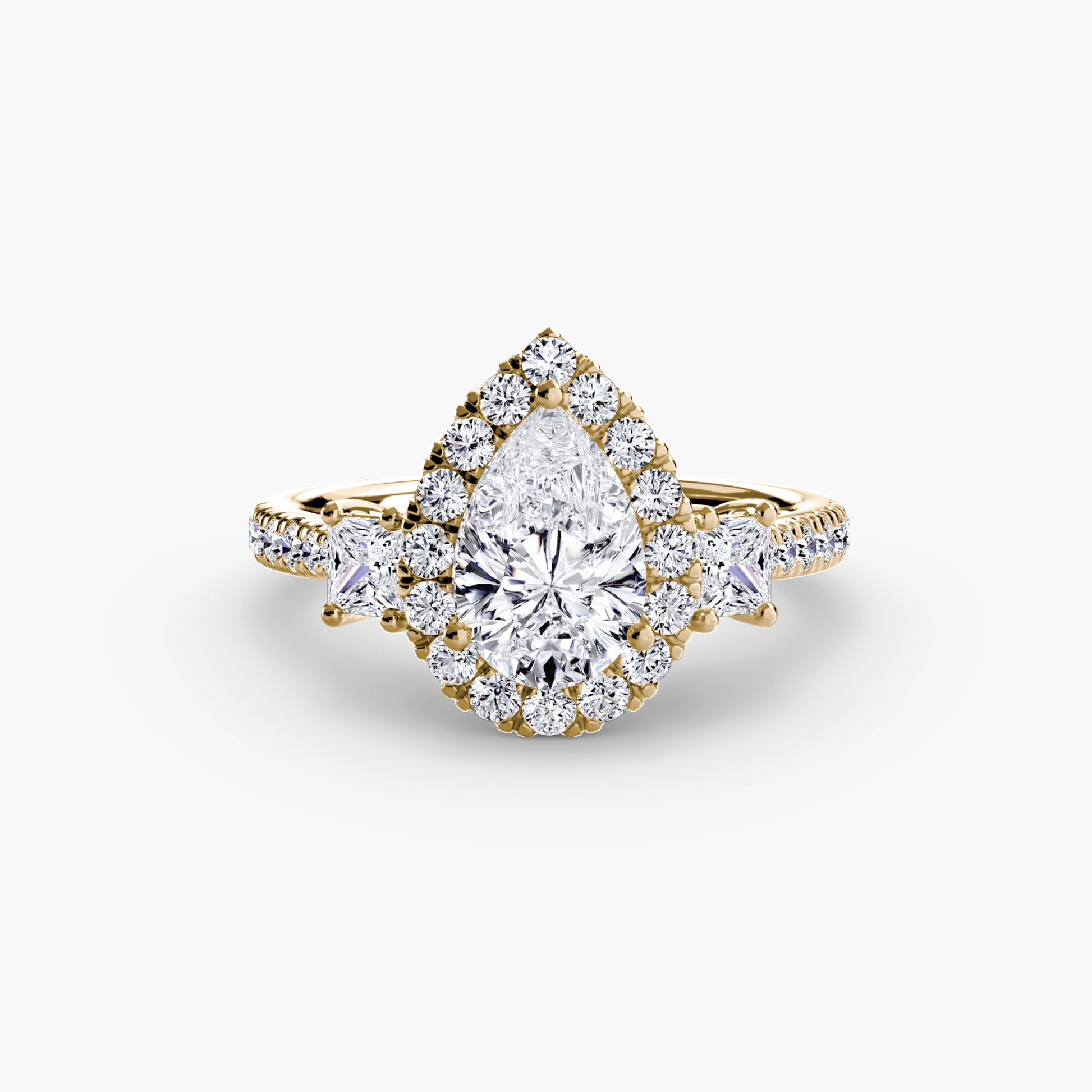 natural round diamond 0.69ct ring top view