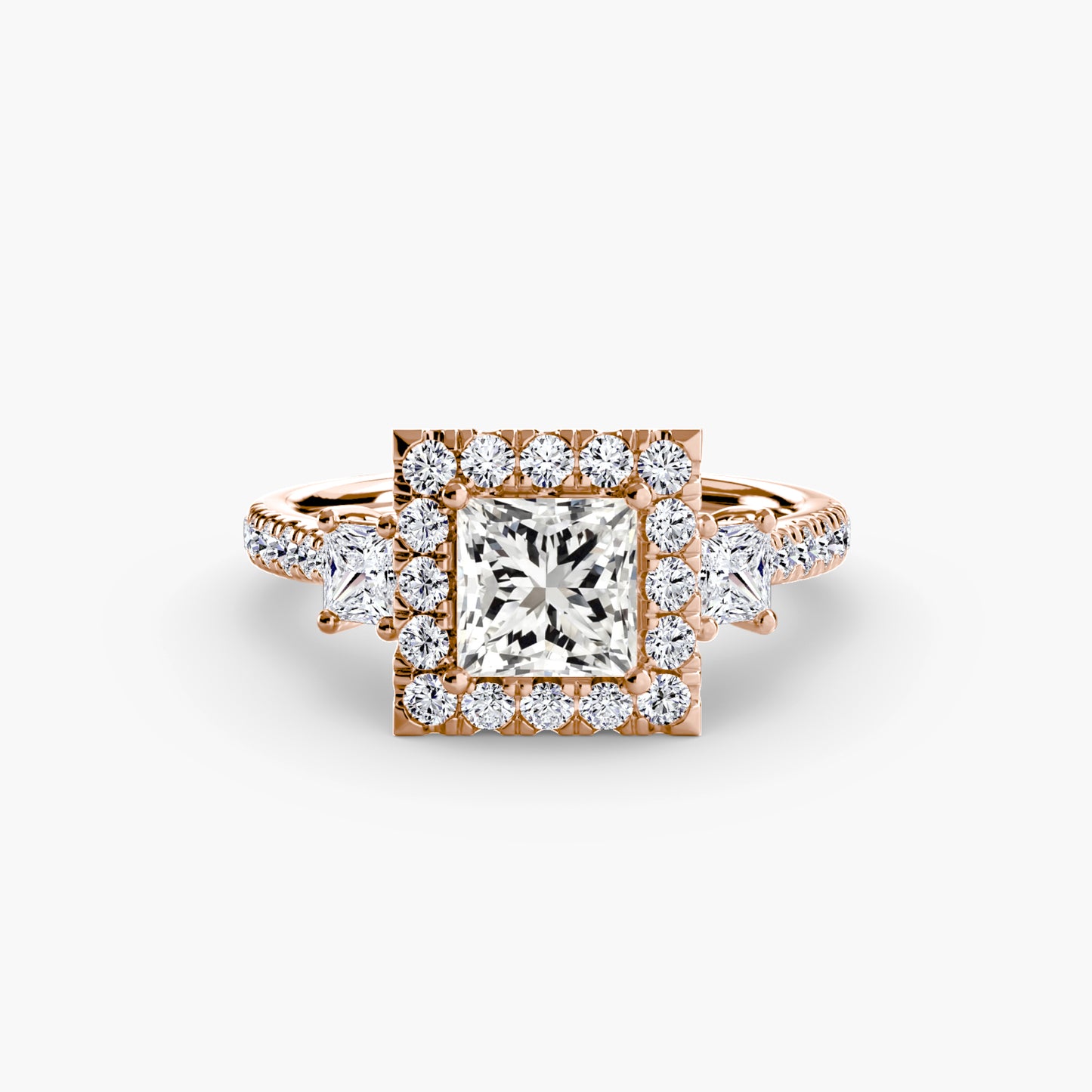 natural round diamond 0.69ct ring back view