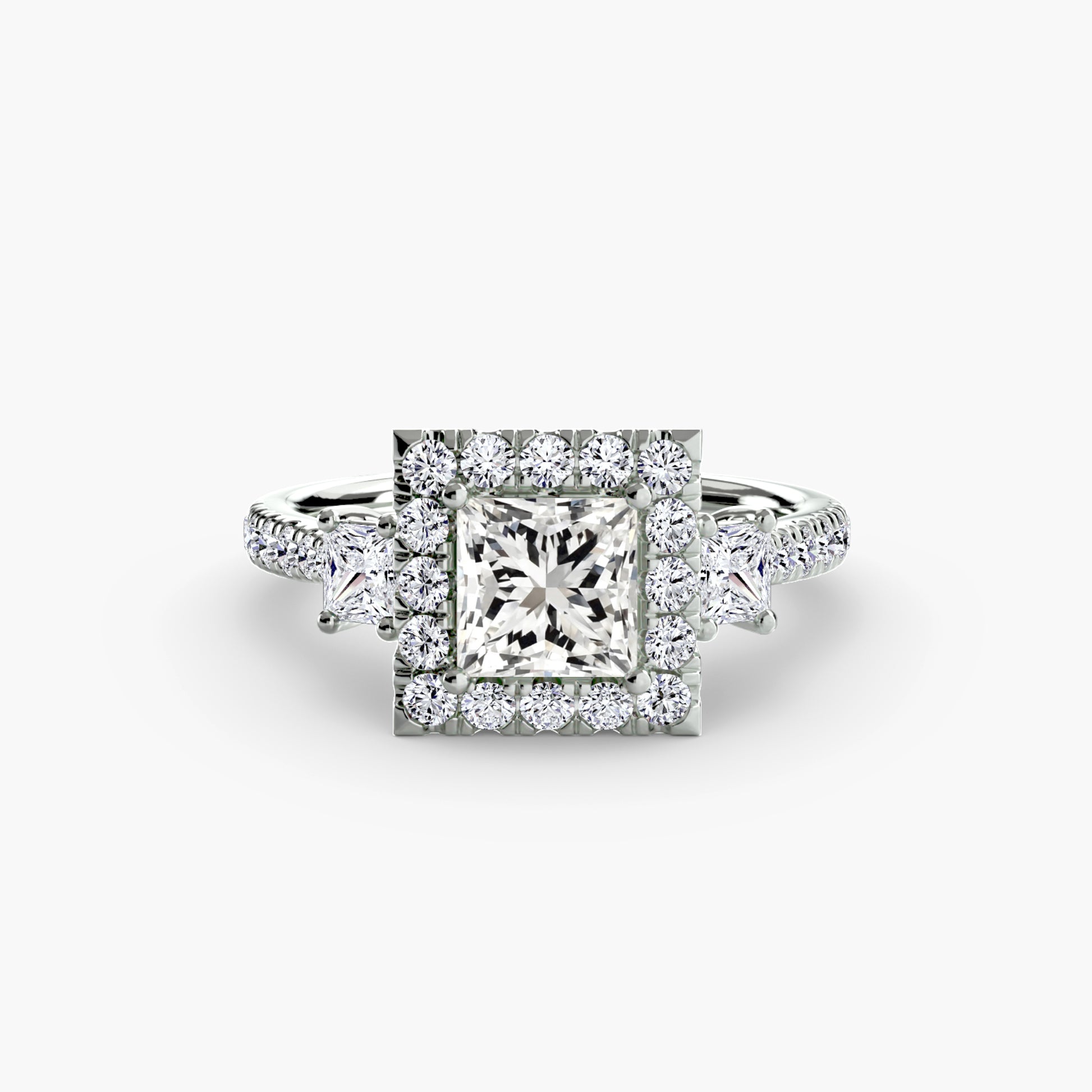natural round diamond 0.69ct ring close up detail
