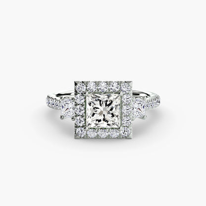 natural round diamond 0.69ct ring three quarter angle
