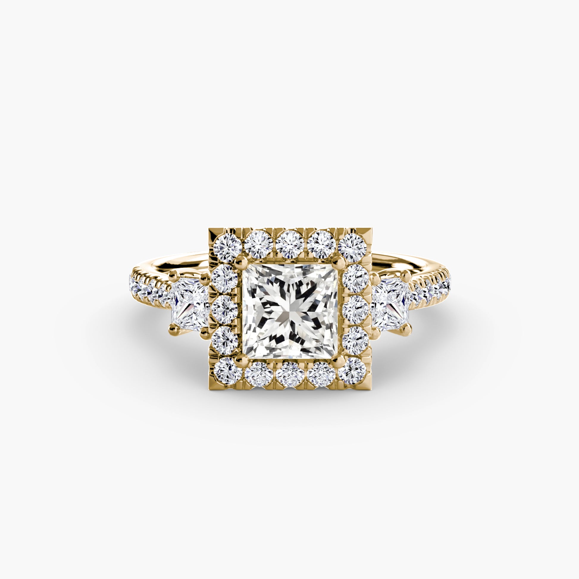 natural round diamond 0.69ct ring back view