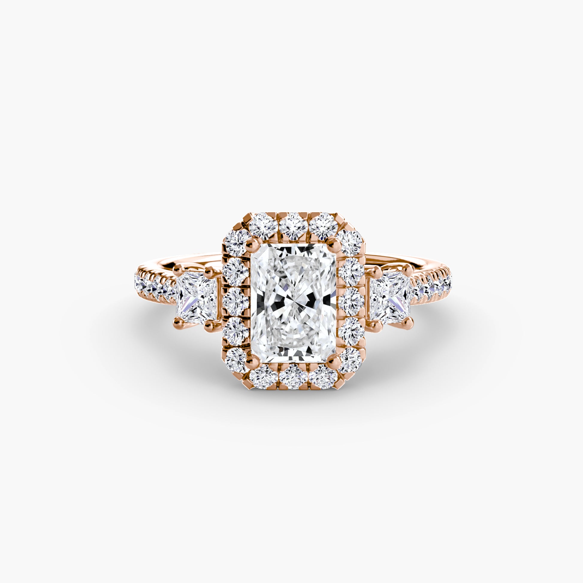 natural round diamond 0.69ct ring front view