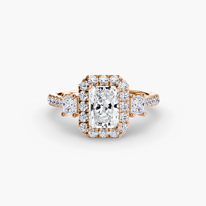 natural round diamond 0.69ct ring close up detail