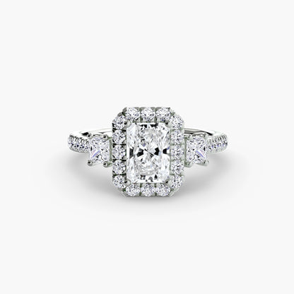 natural round diamond 0.69ct ring front view