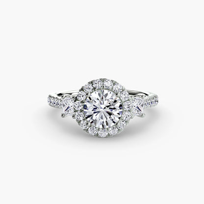 natural round diamond 0.69ct ring band detail