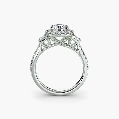 natural round diamond 0.69ct ring side angle