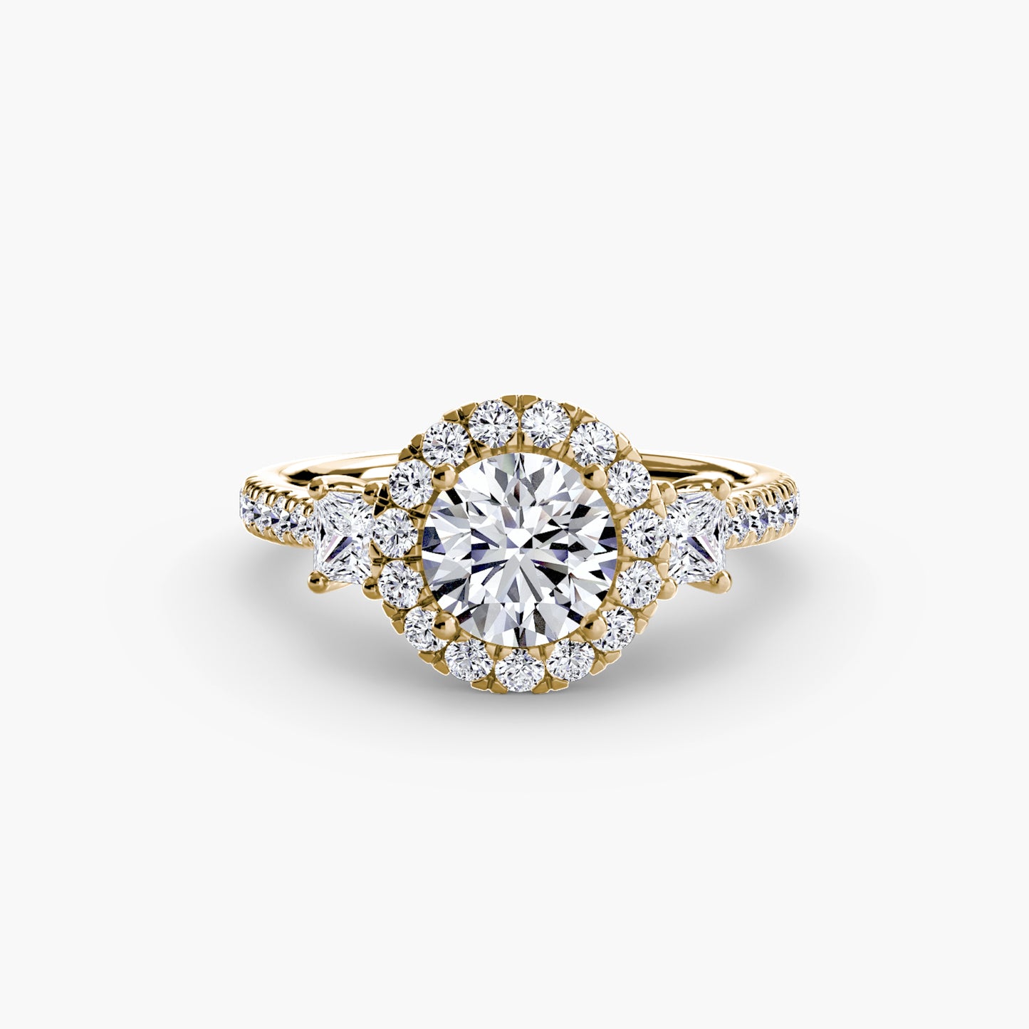 natural round diamond 0.69ct ring macro detail