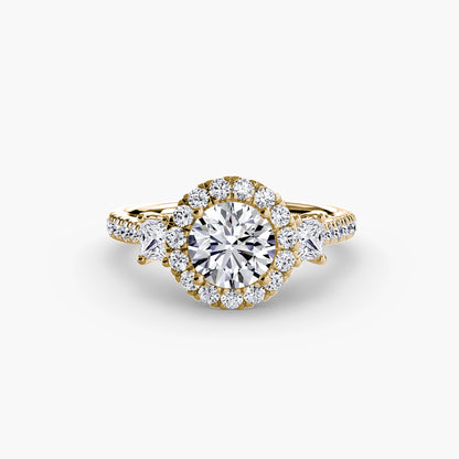 natural round diamond 0.69ct ring macro detail