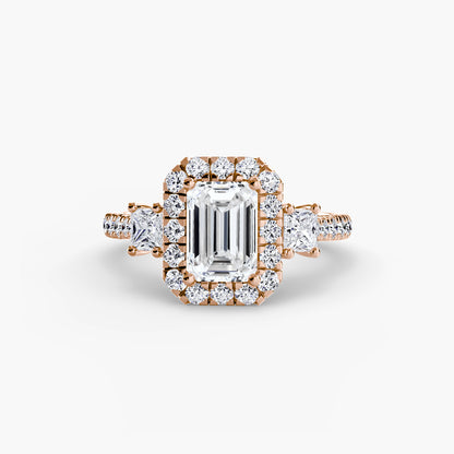 natural round diamond 0.69ct ring back view