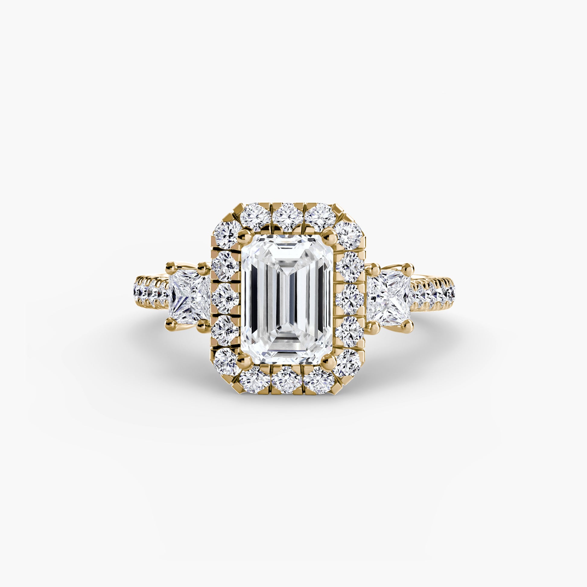 natural round diamond 0.69ct ring with diamond accents